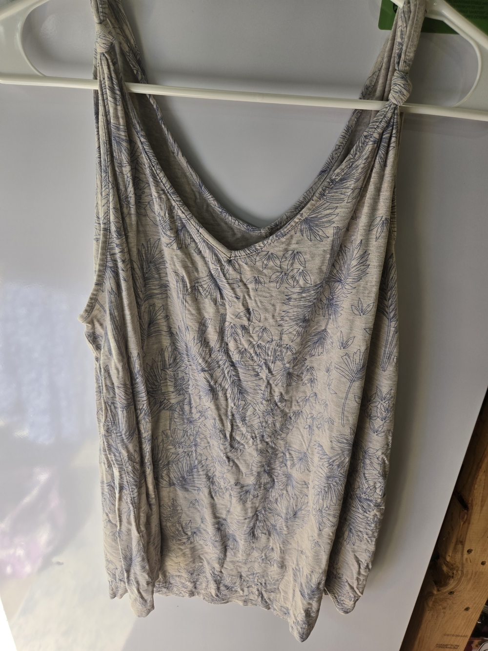 Women's Cream Floral Print Tank Top